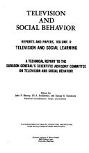 Television and social behavior; reports and papers. A technical report to the Surgeon General's Scientific Advisory Committee on Television and Social Behavior