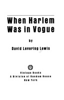 When Harlem was in vogue