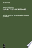Selected writings: volume 1, Phonological Studies