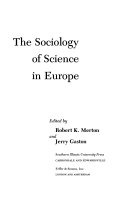 The Sociology of science in Europe