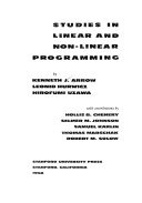 Studies in linear and non-linear programming