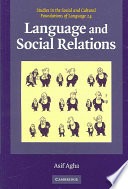 Language and social relations