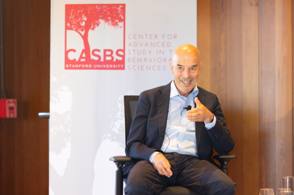 Close-up of Ian Goldin speaking