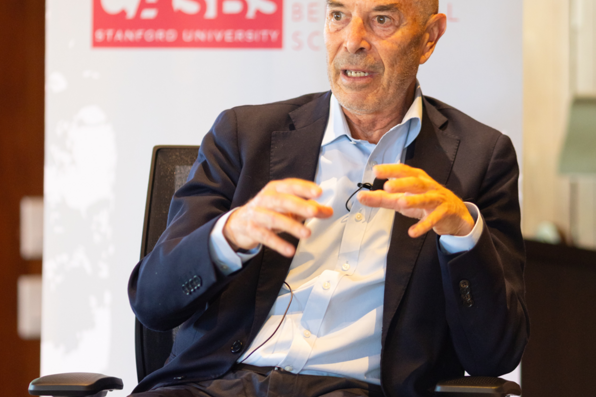 Close-up of Ian Goldin speaking