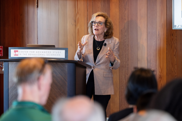 Mid-distance shot of Hazel Markus speaking
