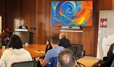 Elena Esposito delivering her CASBS research seminar