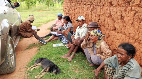 Nasandratra Ravonjiarison conducting a field survey to gather insights on local practices