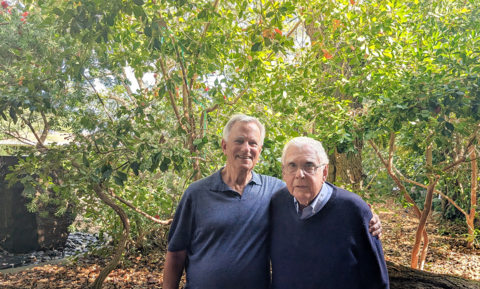 David Stark and Bob Scott at CASBS on October 8, 2025.