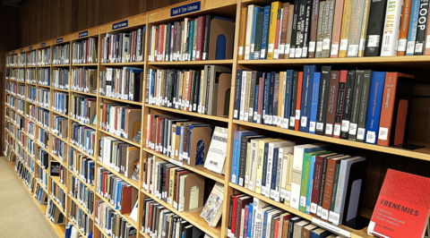 The Ralph W. Tyler Collection, located within CASBS's Ruth H. and John G. Neukom Reading Room [CASBS files]