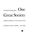 One great society; humane learning in the United States