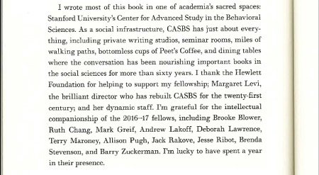 Excerpt of acknowledgements from "Palaces for the People"