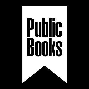 Bookmark symbol with the words "Public Books"