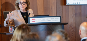 Hazel Markus delivering the 2026 Sage-CASBS Award Lecture